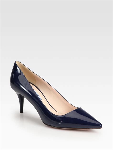 prada navy blue high heel shoes|Prada leather sandals.